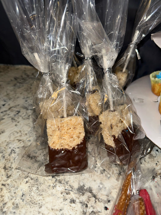 SweetForge Chocolate-Dipped Rice Krispies Pops – 6-Pack